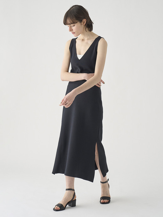 コットンリブニットロングスカート | NUALA | 30G 詳細画像 BLACK 7