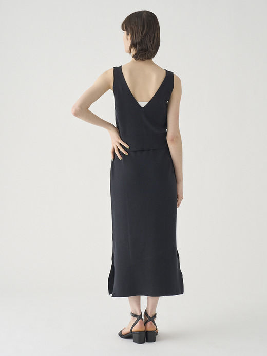 コットンリブニットロングスカート | NUALA | 30G 詳細画像 BLACK 9