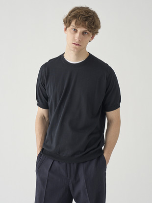 [Anglo Indian Gauze]ティッピングニットTシャツ | OSSIAN | 30G EASY FIT