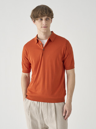 半袖コットンニットポロシャツ | REID | 30G MODERN FIT