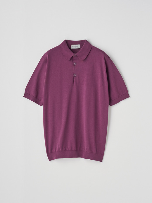 半袖コットンニットポロシャツ | REID | 30G MODERN FIT 詳細画像 AMARANTH 1