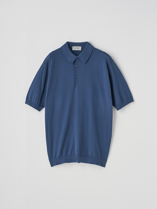半袖コットンニットポロシャツ | REID | 30G MODERN FIT 詳細画像 DELFT BLUE 2