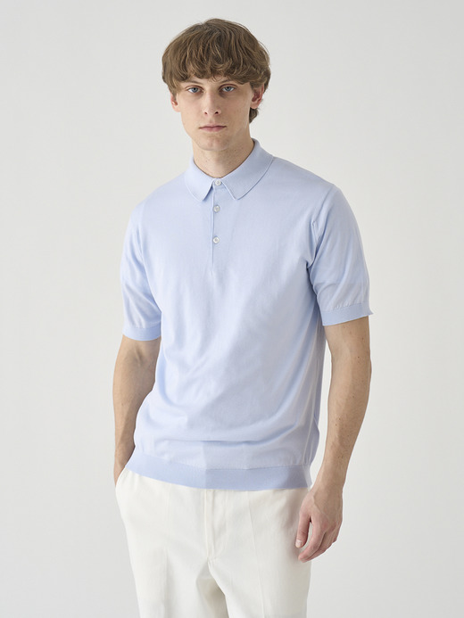 半袖コットンニットポロシャツ | REID | 30G MODERN FIT 詳細画像 DEW 3