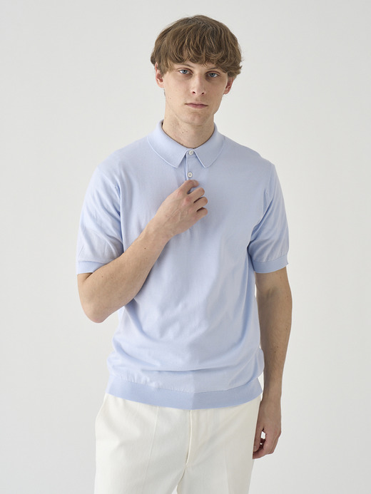 半袖コットンニットポロシャツ | REID | 30G MODERN FIT 詳細画像 DEW 4