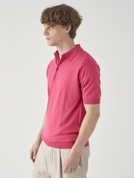 半袖コットンニットポロシャツ | REID | 30G MODERN FIT 詳細画像 ROSEBURN 4