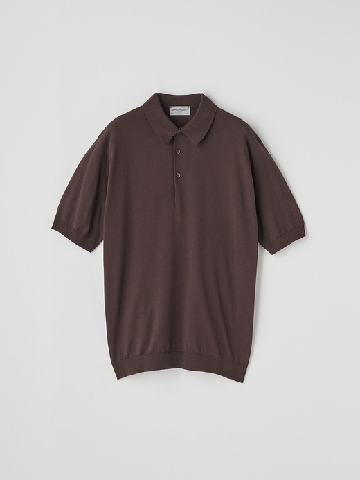 半袖コットンニットポロシャツ | REID | 30G MODERN FIT 詳細画像 RAISIN 2