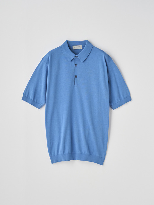 半袖コットンニットポロシャツ | REID | 30G MODERN FIT 詳細画像 SKYE BLUE 1