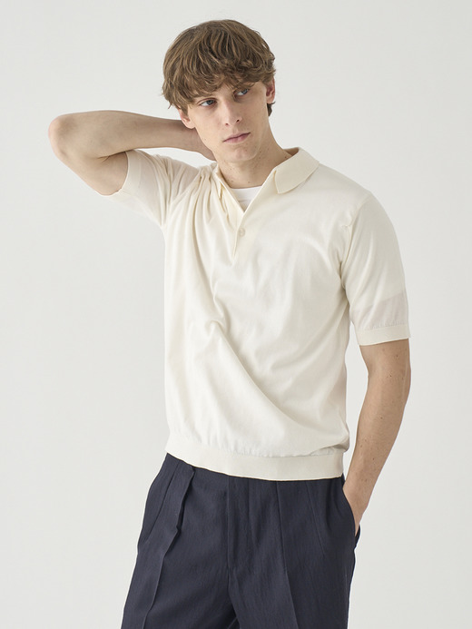 半袖コットンニットポロシャツ | REID | 30G MODERN FIT 詳細画像 STARCH 1