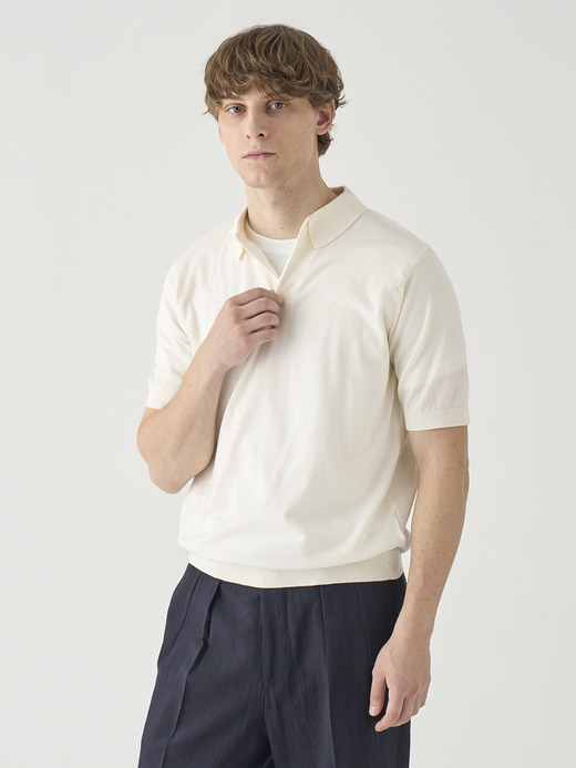半袖コットンニットポロシャツ | REID | 30G MODERN FIT 詳細画像 STARCH 4