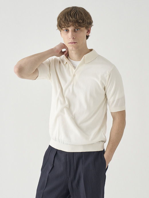 半袖コットンニットポロシャツ | REID | 30G MODERN FIT 詳細画像 STARCH 5