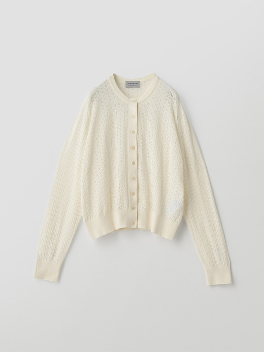 コットンレース編みニットカーディガン | ROXBURGH | 30G 詳細画像 STARCH 2