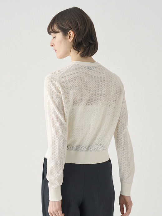 コットンレース編みニットカーディガン | ROXBURGH | 30G 詳細画像 STARCH 8