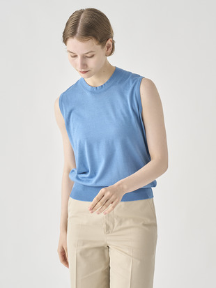 [Anglo Indian Gauze]ノースリーブニットプルオーバー | RYLIE | 30G