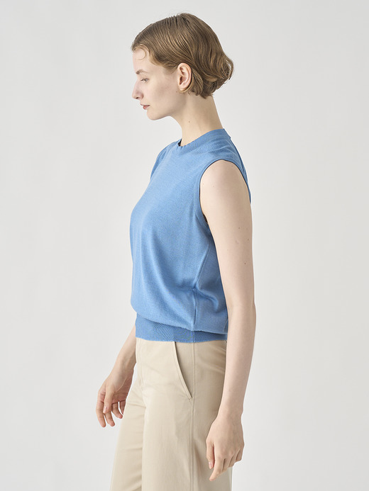[Anglo Indian Gauze]ノースリーブニットプルオーバー | RYLIE | 30G 詳細画像 AZUL 4