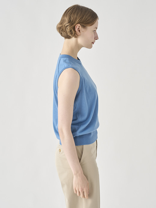 [Anglo Indian Gauze]ノースリーブニットプルオーバー | RYLIE | 30G 詳細画像 AZUL 7