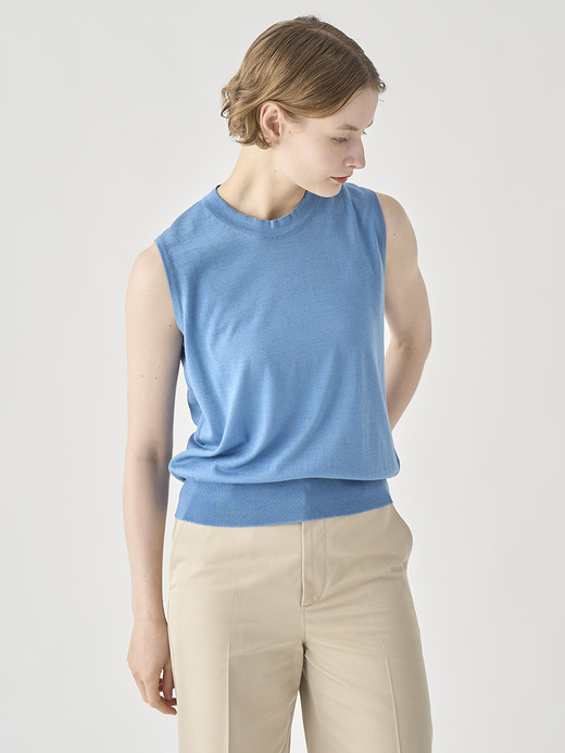 [Anglo Indian Gauze]ノースリーブニットプルオーバー | RYLIE | 30G 詳細画像 AZUL 8