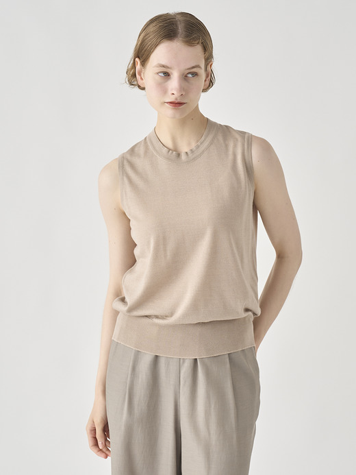 [Anglo Indian Gauze]ノースリーブニットプルオーバー | RYLIE | 30G 詳細画像 OAT 1