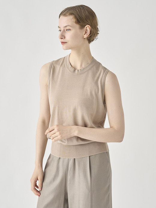 [Anglo Indian Gauze]ノースリーブニットプルオーバー | RYLIE | 30G 詳細画像 OAT 3