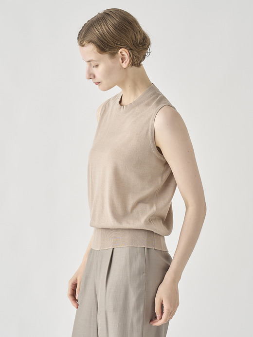 [Anglo Indian Gauze]ノースリーブニットプルオーバー | RYLIE | 30G 詳細画像 OAT 6