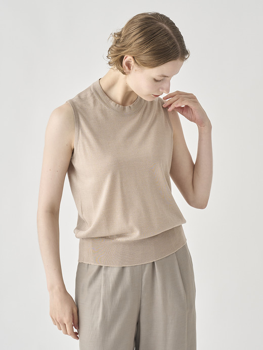 [Anglo Indian Gauze]ノースリーブニットプルオーバー | RYLIE | 30G 詳細画像 OAT 9