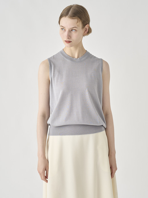 [Anglo Indian Gauze]ノースリーブニットプルオーバー | RYLIE | 30G 詳細画像 SILVER BIRCH 3