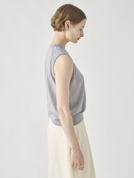 [Anglo Indian Gauze]ノースリーブニットプルオーバー | RYLIE | 30G 詳細画像 SILVER BIRCH 6