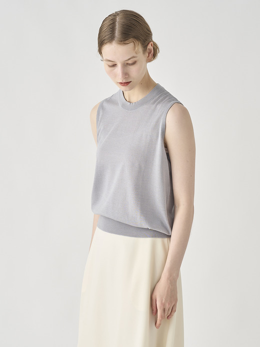 [Anglo Indian Gauze]ノースリーブニットプルオーバー | RYLIE | 30G 詳細画像 SILVER BIRCH 7