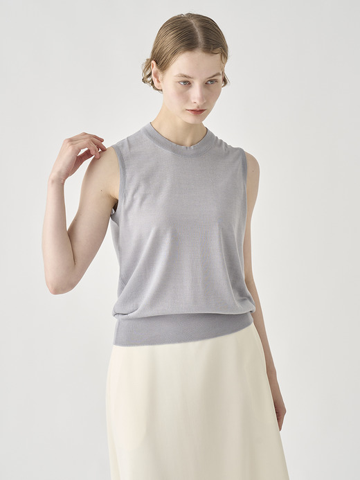 [Anglo Indian Gauze]ノースリーブニットプルオーバー | RYLIE | 30G 詳細画像 SILVER BIRCH 9