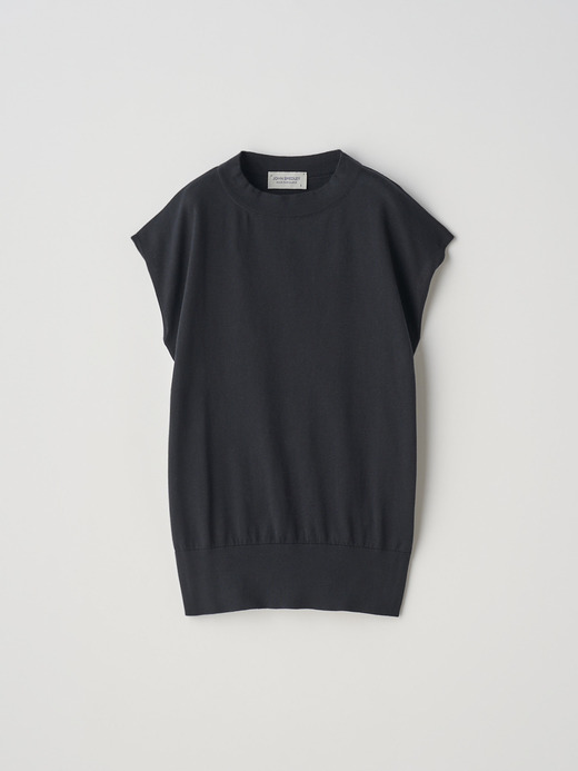 フレンチスリーブコットンニットプルオーバー | S4415 | 30G 詳細画像 BLACK 1