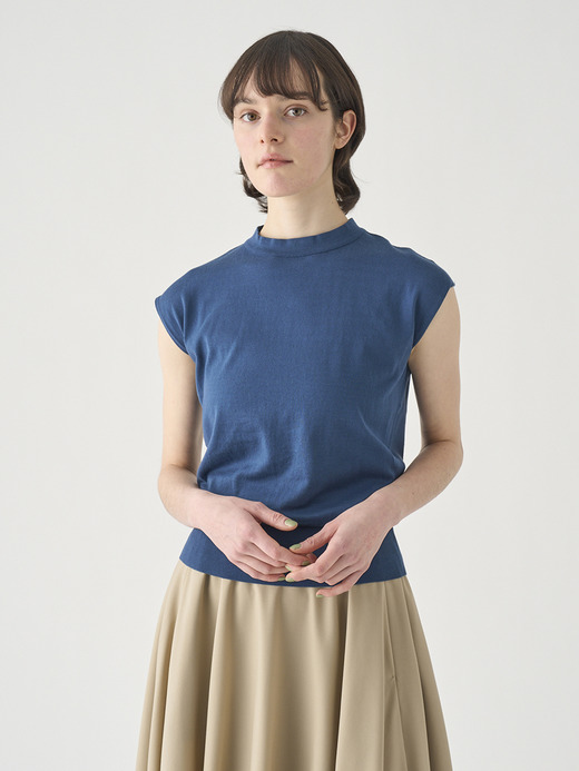 フレンチスリーブコットンニットプルオーバー | S4415 | 30G 詳細画像 DELFT BLUE 1