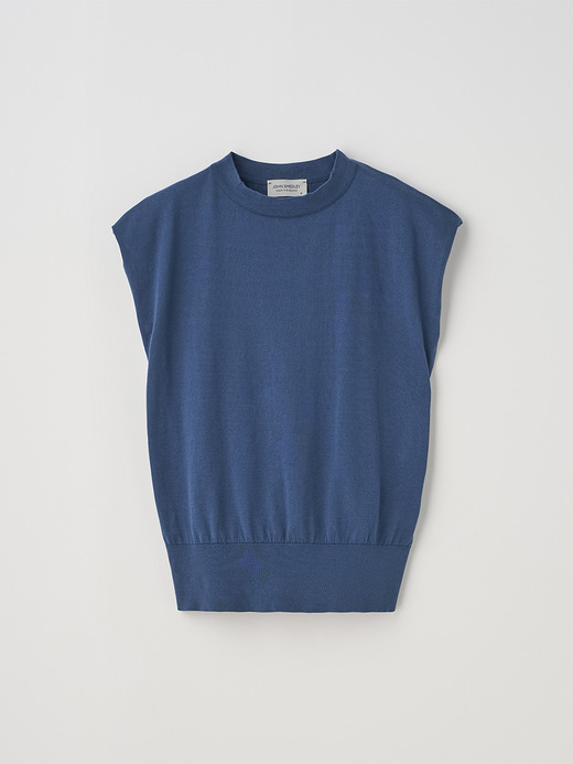 フレンチスリーブコットンニットプルオーバー | S4415 | 30G 詳細画像 DELFT BLUE 2