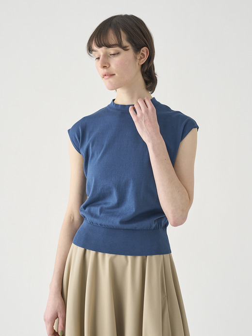 フレンチスリーブコットンニットプルオーバー | S4415 | 30G 詳細画像 DELFT BLUE 4