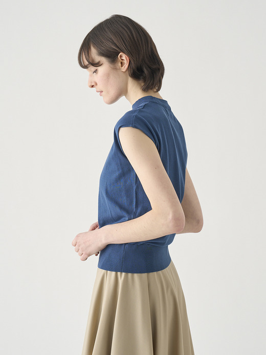 フレンチスリーブコットンニットプルオーバー | S4415 | 30G 詳細画像 DELFT BLUE 5