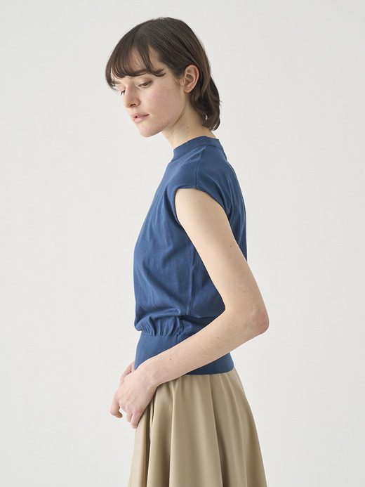 フレンチスリーブコットンニットプルオーバー | S4415 | 30G 詳細画像 DELFT BLUE 6