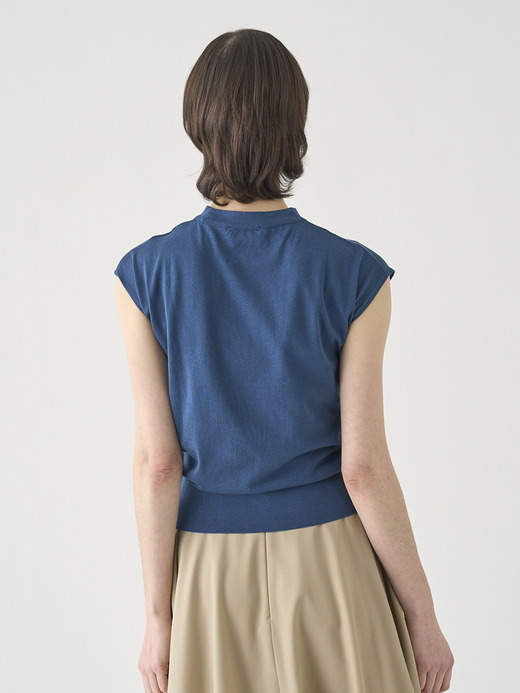 フレンチスリーブコットンニットプルオーバー | S4415 | 30G 詳細画像 DELFT BLUE 7