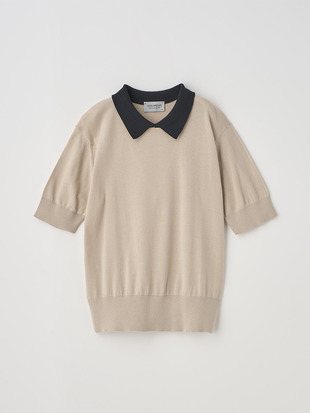 半袖バイカラーコットンニットポロシャツ | S4485 | 30G