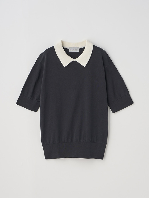 半袖バイカラーコットンニットポロシャツ | S4485 | 30G 詳細画像 NO28(S4485) 1