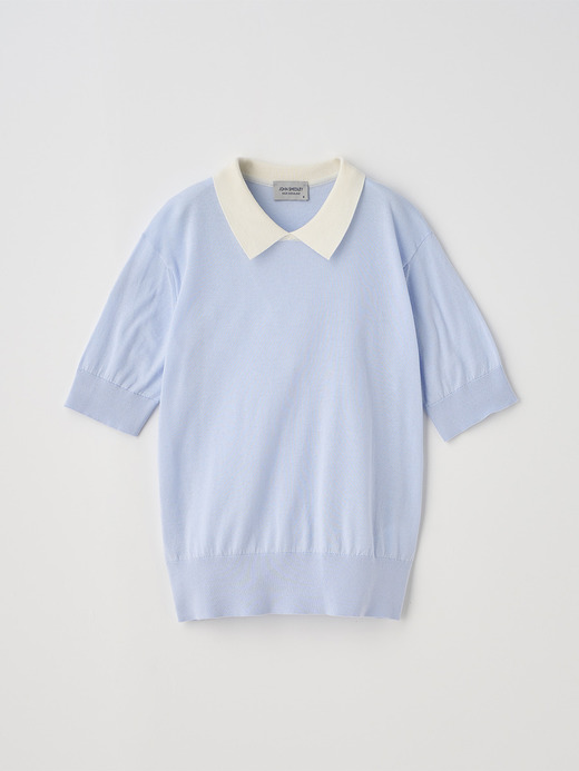 半袖バイカラーコットンニットポロシャツ | S4485 | 30G 詳細画像 NO29(S4485) 2