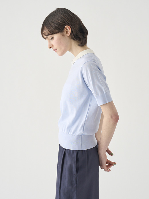 半袖バイカラーコットンニットポロシャツ | S4485 | 30G 詳細画像 NO29(S4485) 4