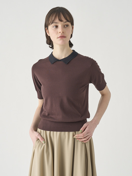 半袖バイカラーコットンニットポロシャツ | S4485 | 30G 詳細画像 NO30(S4485) 1