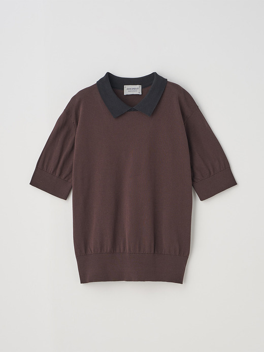 半袖バイカラーコットンニットポロシャツ | S4485 | 30G 詳細画像 NO30(S4485) 2