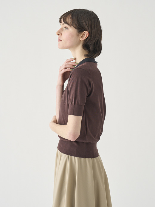 半袖バイカラーコットンニットポロシャツ | S4485 | 30G 詳細画像 NO30(S4485) 4