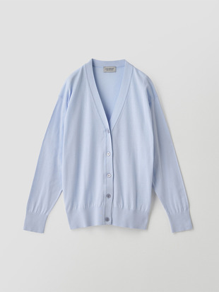 Ｖネック長袖コットンニットカーディガン | S4620 | 30G COMMON FIT
