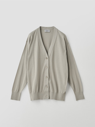 Ｖネック長袖コットンニットカーディガン | S4620 | 30G COMMON FIT