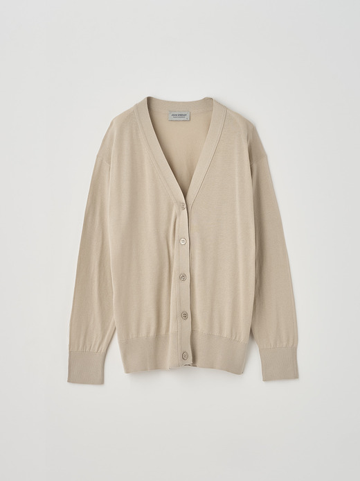 Ｖネック長袖コットンニットカーディガン | S4620 | 30G COMMON FIT 詳細画像 ALMOND 2