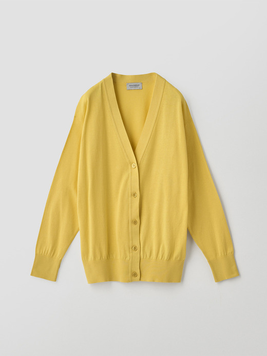 Ｖネック長袖コットンニットカーディガン | S4620 | 30G COMMON FIT 詳細画像 POLLEN 2