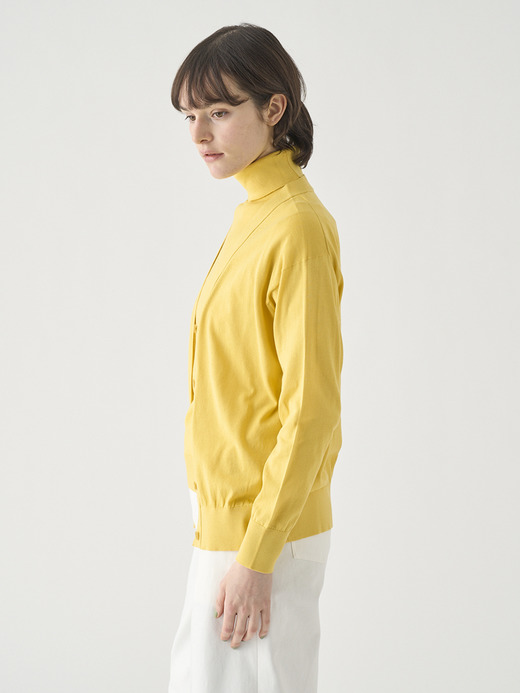 Ｖネック長袖コットンニットカーディガン | S4620 | 30G COMMON FIT 詳細画像 POLLEN 5