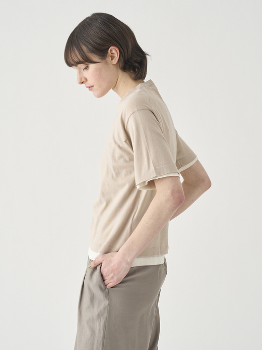 コットンニットTシャツ | S4621 | 30G 詳細画像 ALMOND 5