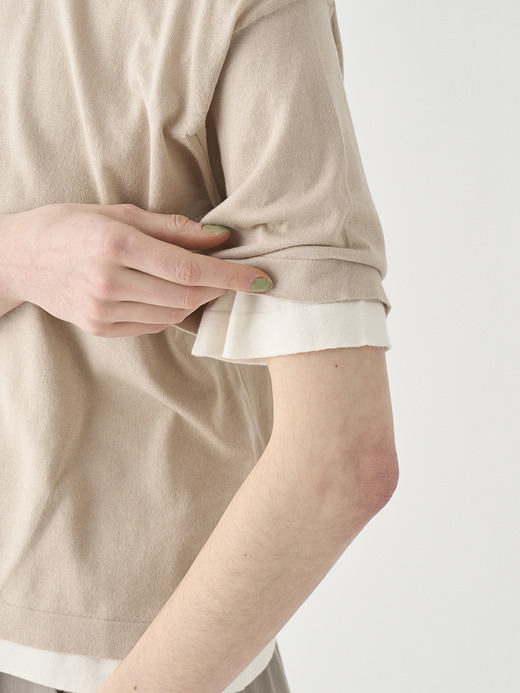 コットンニットTシャツ | S4621 | 30G 詳細画像 ALMOND 6