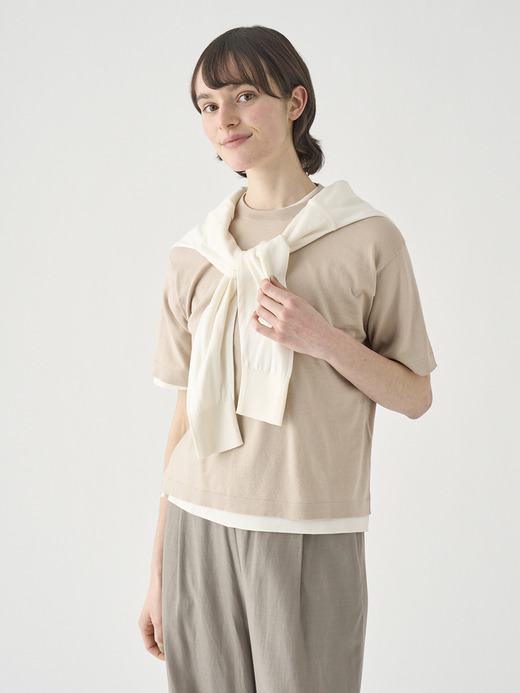 コットンニットTシャツ | S4621 | 30G 詳細画像 ALMOND 8
